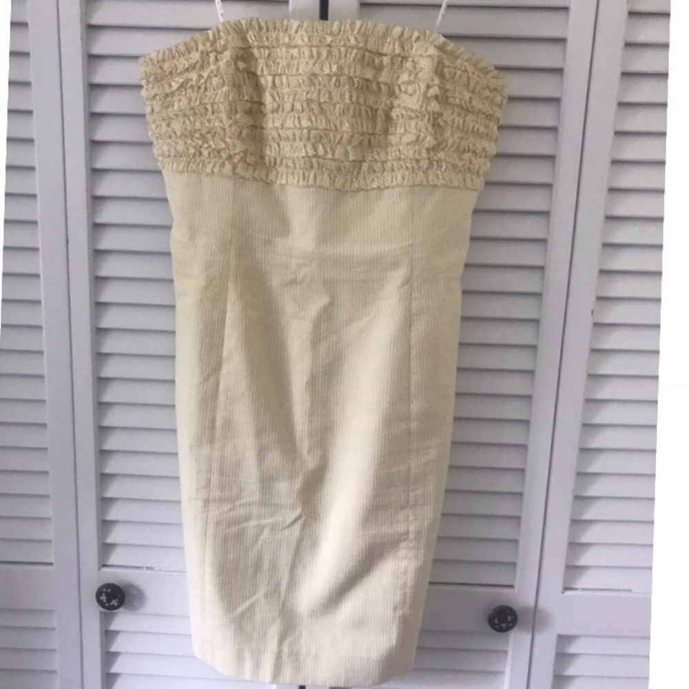 Lilly Pulitzer Franco yellow seersucker dress